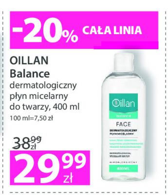 Dermatologiczny płyn micelarny Oillan balance promocja