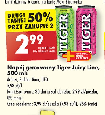 Napój arbuz Tiger energy drink promocja