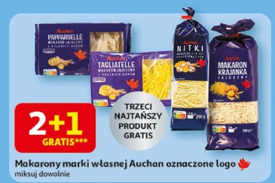 Makaron Tagliatelle marki Auchan promocja w Auchan