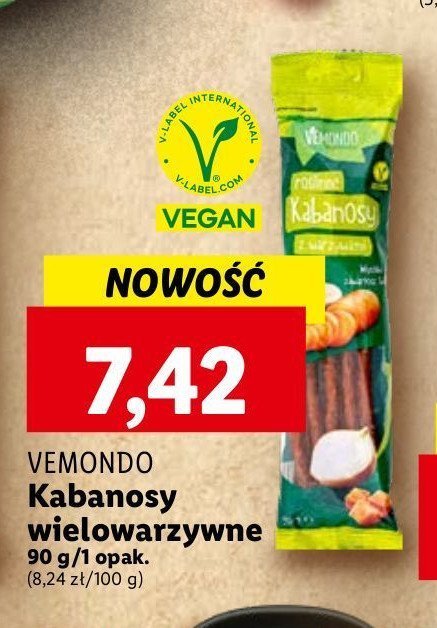 Kabanosy wielowarzywne Vemondo promocja