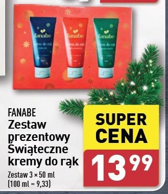 Zestaw w pudełku: 3x krem do rąk 50 ml Fanabe promocja w Aldi