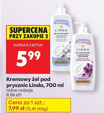 Kremowy żel pod prysznic Linda, 700 ml, różne rodzaje promocja w Biedronka