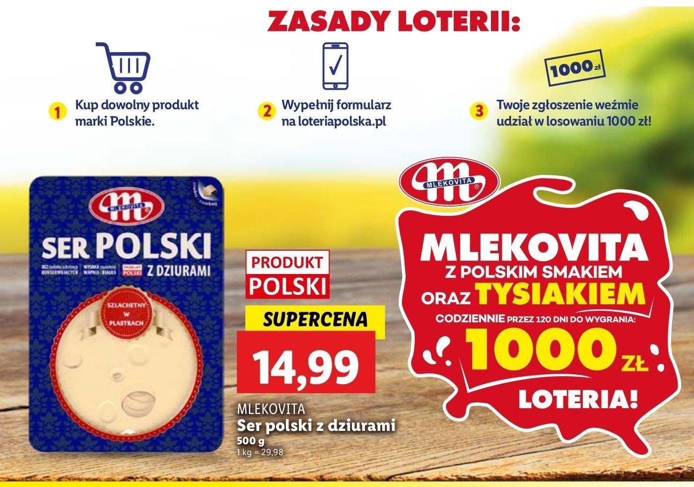 Ser polski z dziurami Mlekovita promocja