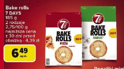 Bake rolls pizza 7 days bake rolls promocja
