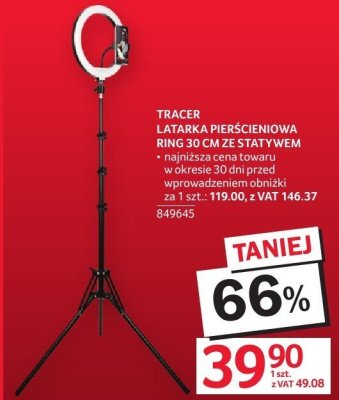 Latarka pierścieniowa TRACER RING 30 CM ze statywem promocja w Selgros