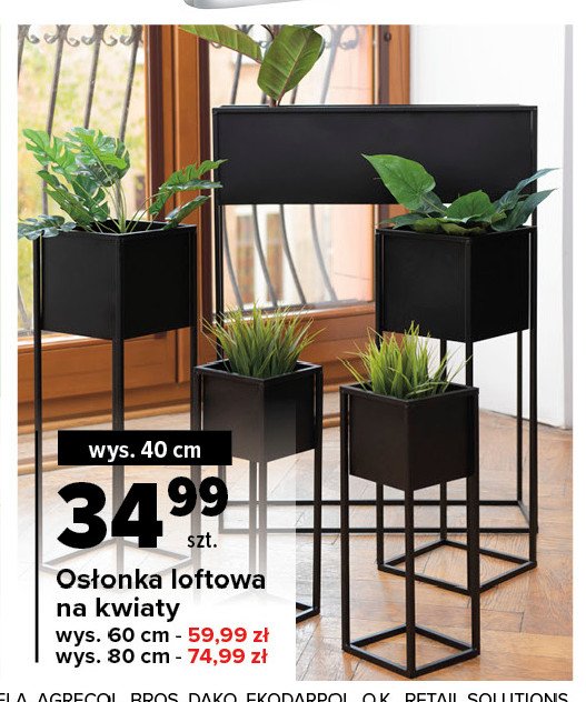 Os艂onka loftowa na kwiaty 80 cm promocja