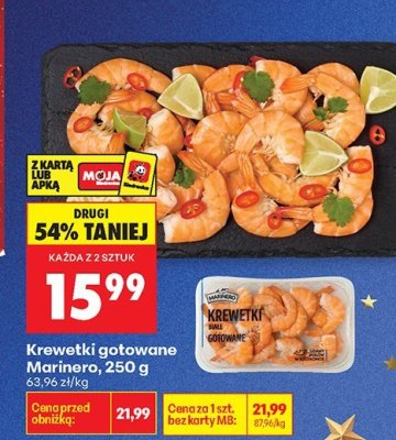 Krewetki gotowane Marinero promocja w Biedronka