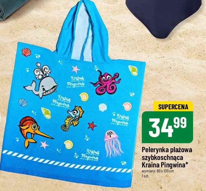 Pelerynka 60 x 120 cm KRAINA PINGWINA promocja