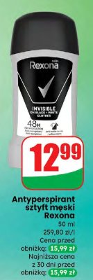 Antyperspirant sztyft męski Rexona promocja w Dino