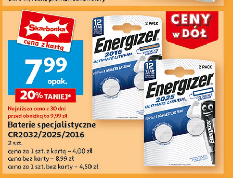 Baterie cr2016 3v Energizer ultimate lithium promocja