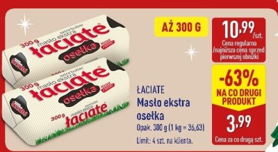 Masło ekstra osełka promocja w Aldi