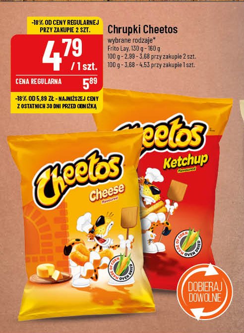 Chrupki ser Cheetos Frito lay cheetos promocja