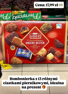 Bombonierka z 13 ciastkami piernikowymi promocja w Intermarche