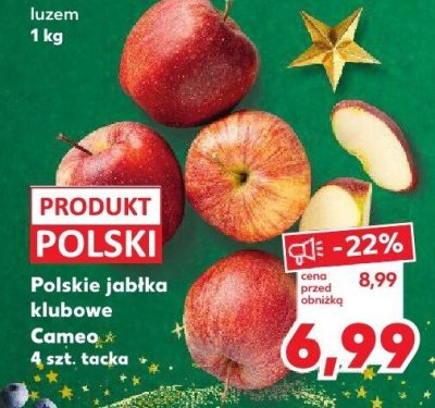 Jabłka polskie klubowe Cameo promocja w Kaufland
