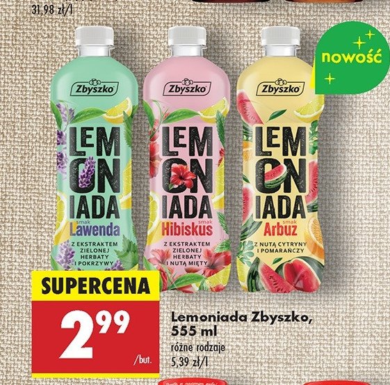 Lemoniada lawenda ZBYSZKO LEMONIADA Zbyszko (napoje) promocja w Biedronka