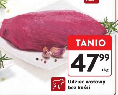 Udziec wołowy bez kości promocja w Intermarche