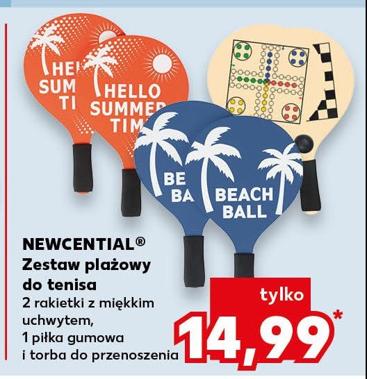 Zestaw plażowy do tenisa Newcential promocja w Kaufland