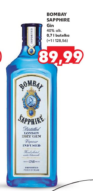 Gin Bombay sapphire promocja w Kaufland