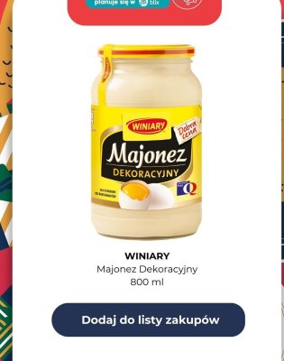 Majonez Dekoracyjny 800 ml promocja w Biedronka