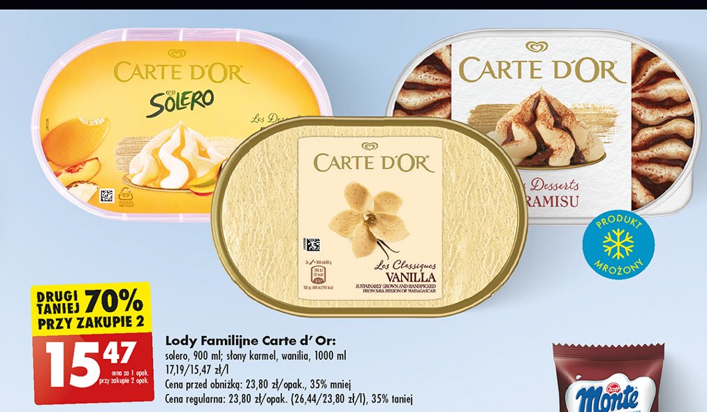 Lody solero exotic vanilla Algida carte d'or les desserts promocja