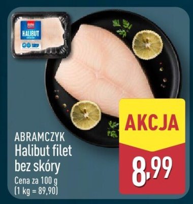 Halibut filet bez skóry ABRAMCZYK promocja w Aldi