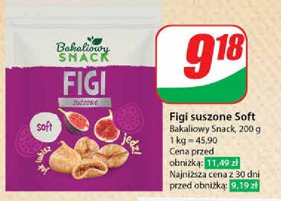 Figi suszone Bakaliowy snack promocja