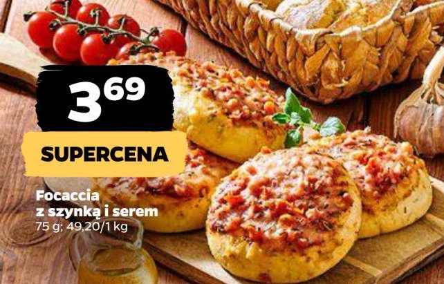 Focaccia z szynką i serem promocja w Netto