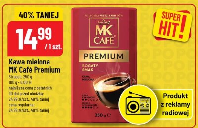 Kawa mielona MK Café Premium Strauss promocja w POLOmarket