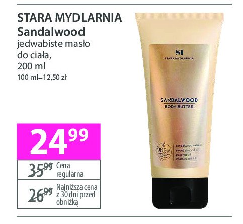 Masło do ciała Stara mydlarnia sandalwood promocja