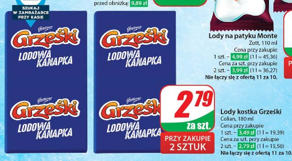 Lody Grześki promocja w Dino