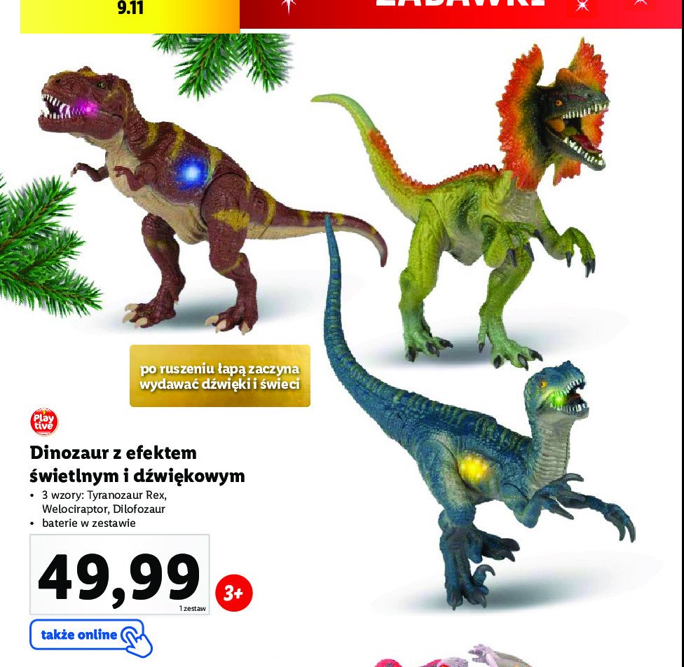 Figurka dinozaur welociraptor Playtive promocja