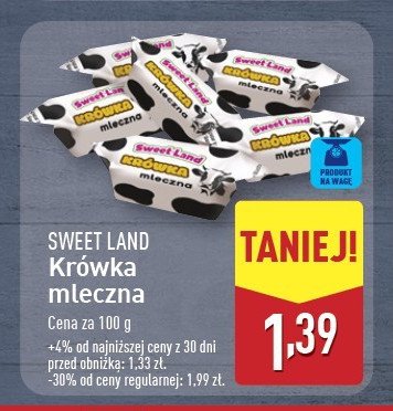 Cukierki krówki mleczne Sweetland promocja w Aldi