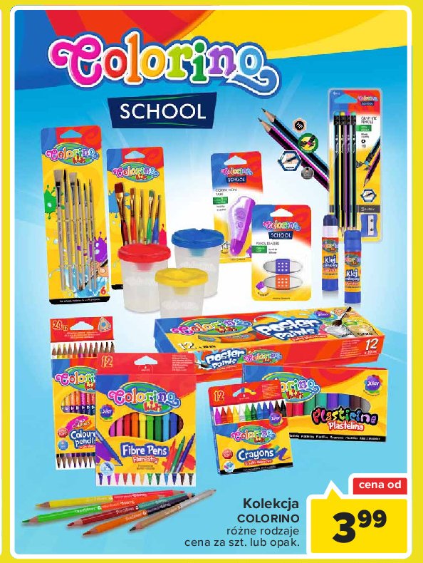 Ołówki z gumką + temperówka Colorino school promocja