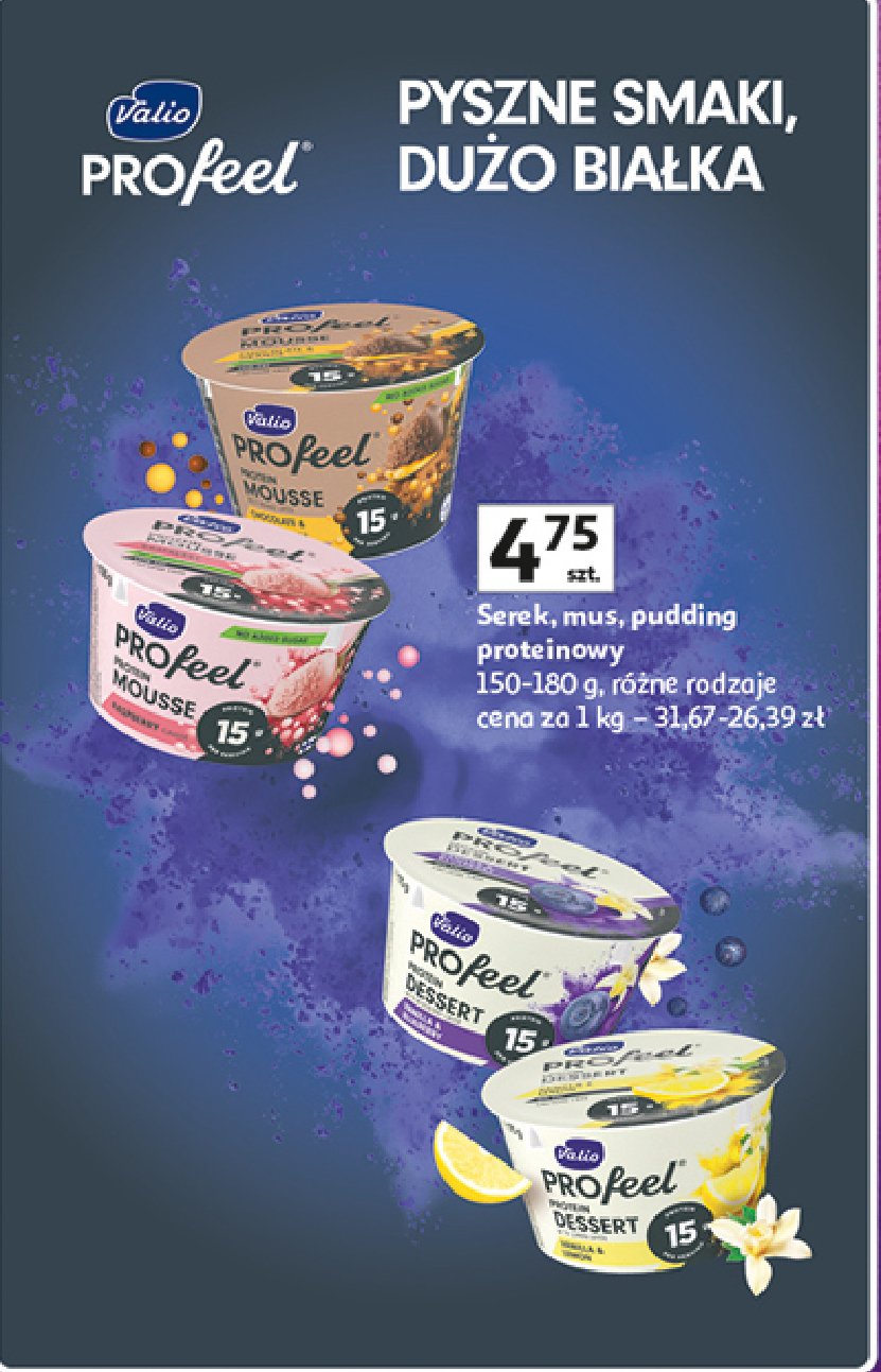 Deser proteinowy waniliowy z cytryną promocja w Auchan