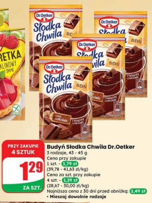 Budyń Słodka Chwila Dr.Oetker promocja w Dino