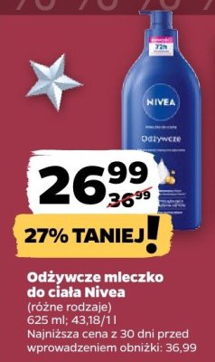 Odżywcze mleczko do ciała Nivea promocja w Netto