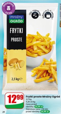 Frytki proste  promocja w Dino