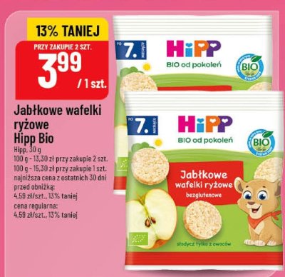 Jabłkowe wafelki ryżowe Bio promocja w POLOmarket