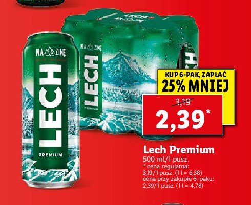 Piwo edycja specjalna na zimę Lech premium promocja w Supeco
