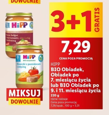 Kasza bulgur z warzywami, cieciorką i wołowiną Hipp promocja