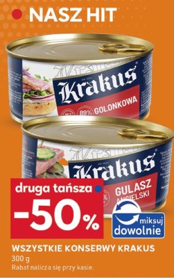 Wszystkie konserwy Krakus DRUGA -50% promocja w Stokrotka