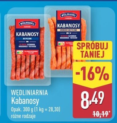 Kabanosy różne rodzaje promocja w Aldi