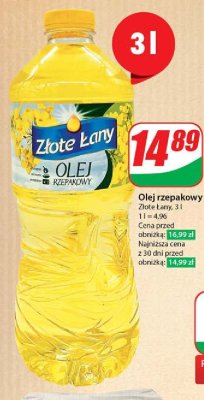Olej rzepakowy Z艂ote 艂any (dino) promocja