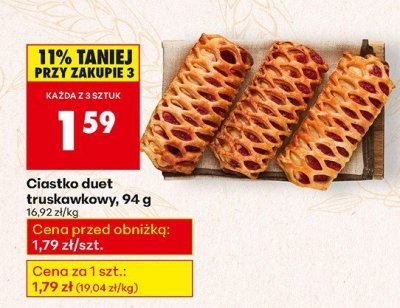 Ciastko duet truskawkowy promocja w Biedronka