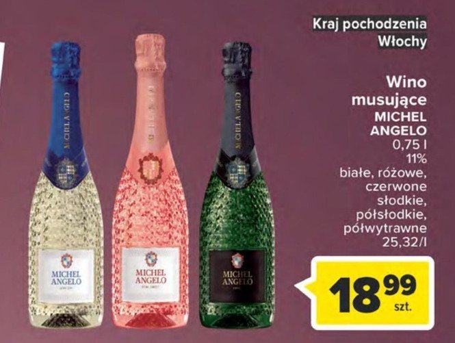 Wino Michelangelo semi dry promocja