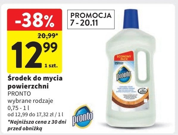 Płyn do paneli 5w1 Pronto promocja w Intermarche