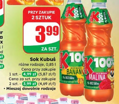 Sok różne rodzaje promocja w Dino