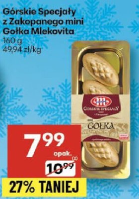 Górskie Specjały z Zakopanego mini Gółka Mlekovita promocja w Delikatesy Centrum