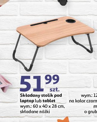 Stolik pod laptop składany 60 x 40 x 28 cm promocja