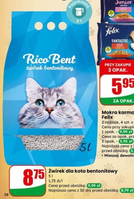 Karma mokra dla kota Felix różne rodzaje promocja w Dino